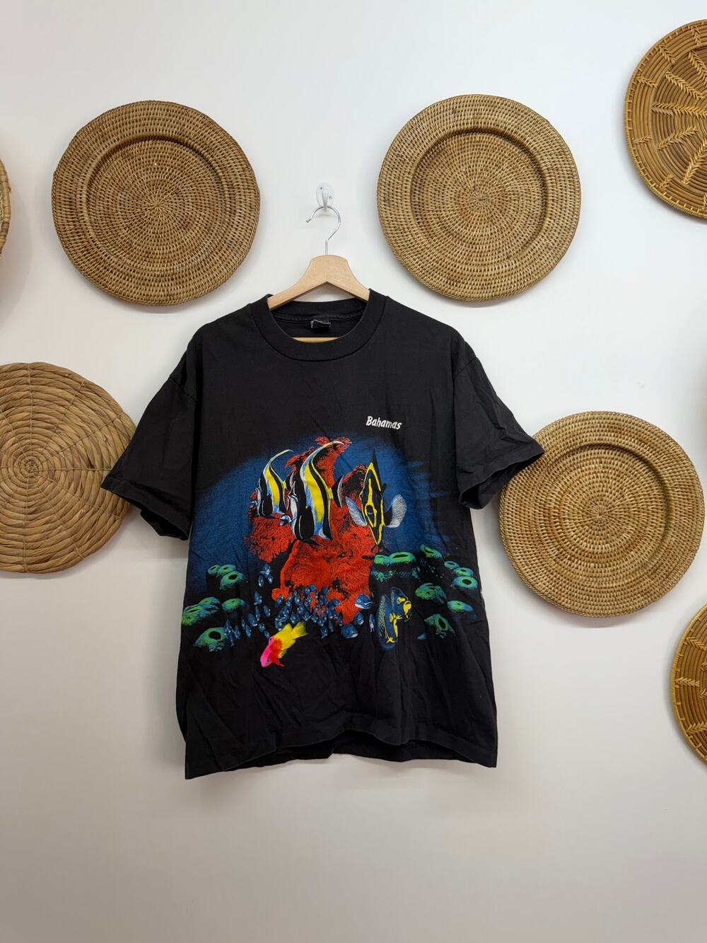 Vintage 90s Bahamas Black Tee T-Shirt Mens XL